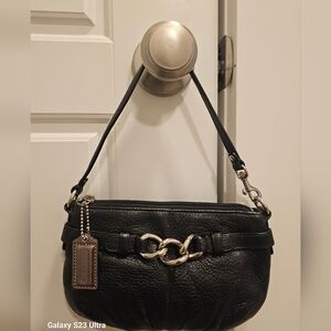 Coach Madison Black Pebbled Leather